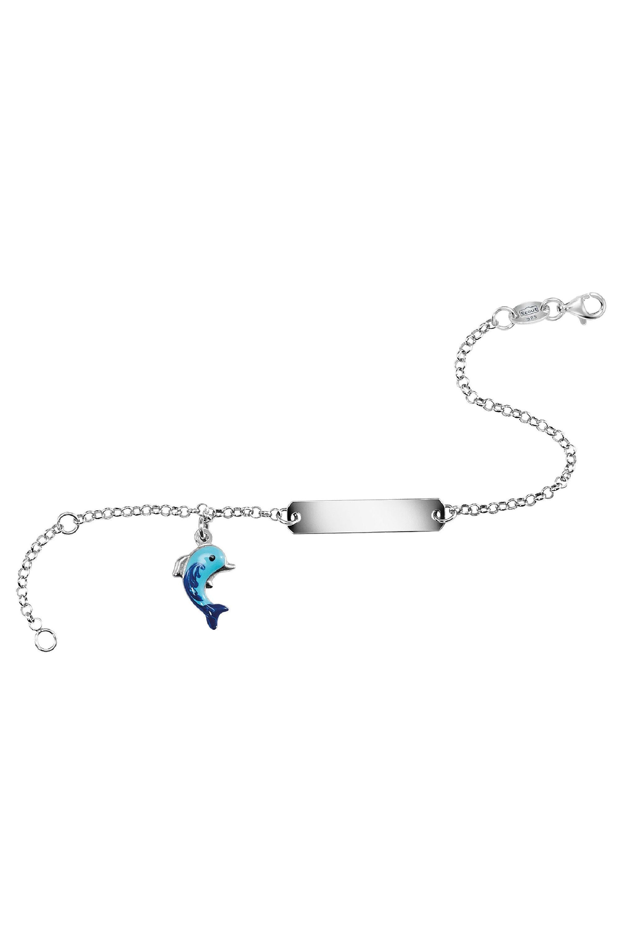Scout Armband 925/- Sterling Silber rhodiniert Delfin blau - OneSize (160260009)