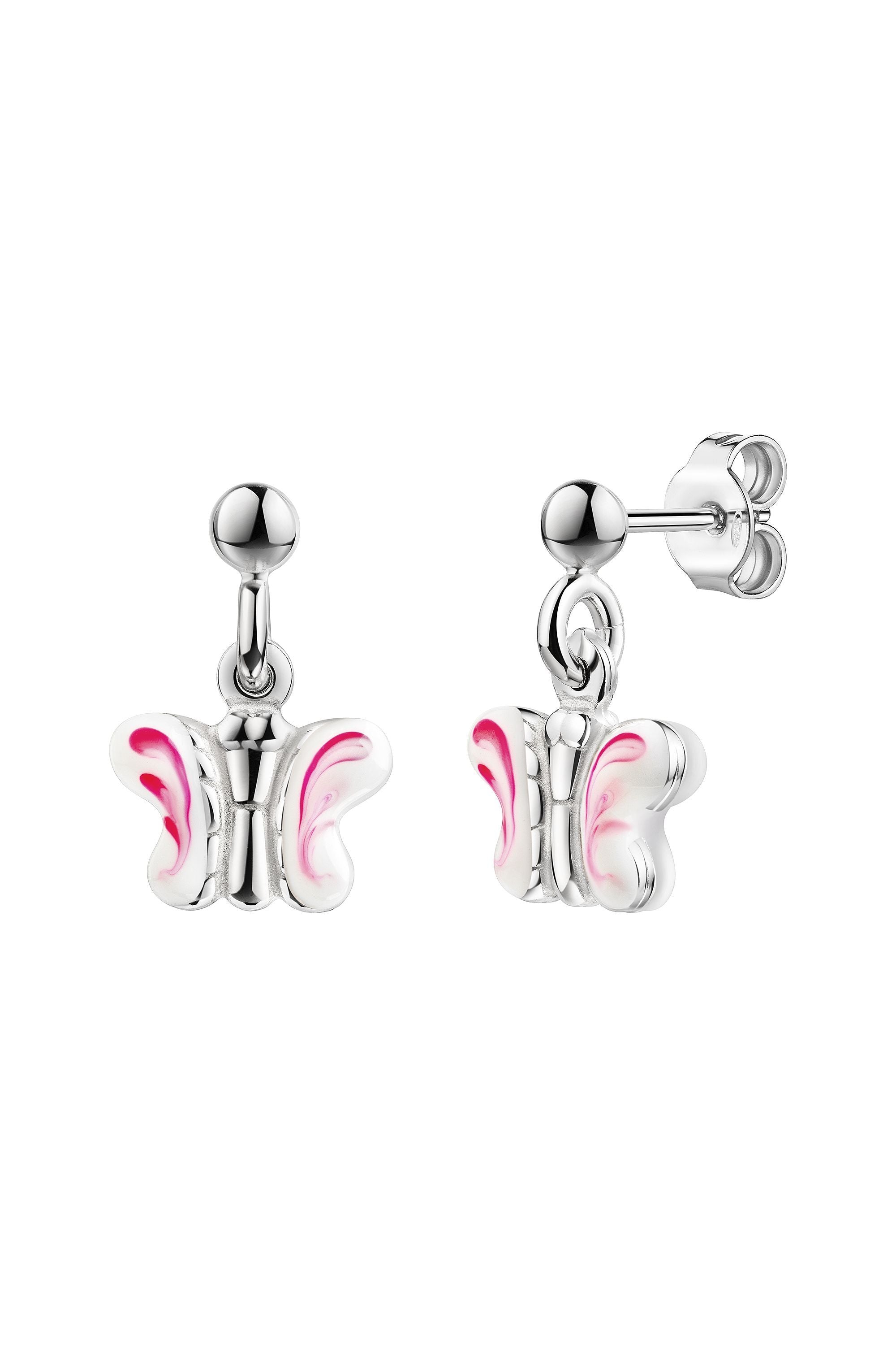 Scout Ohrhänger 925/- Sterling Silber rhodiniert Schmetterling rosa (160230008)