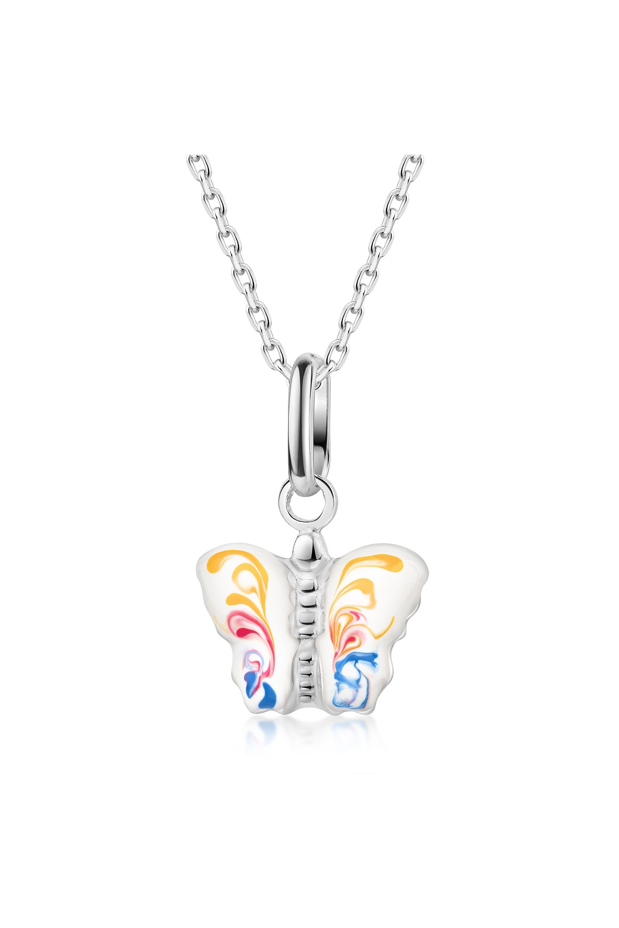 Scout Anhänger mit Kette 925/- Sterling Silber rhodiniert Schmetterling bunt (500245633)