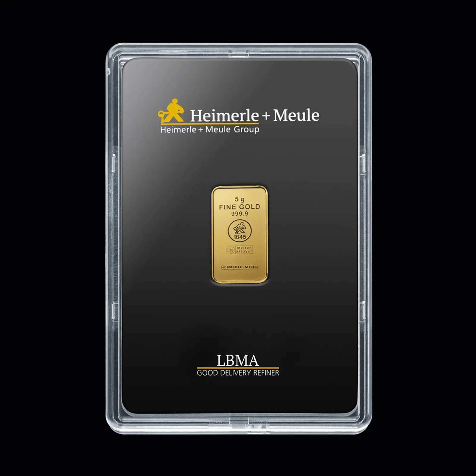 Goldbarren 5 g. H+M geprägt