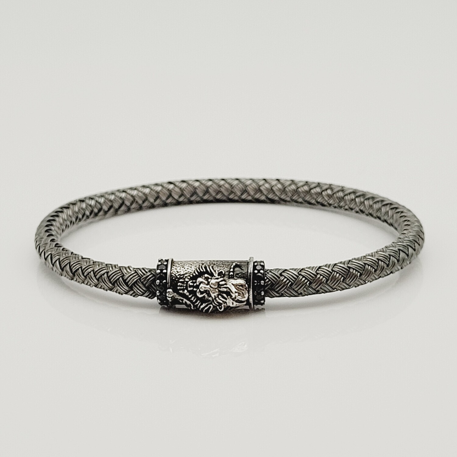 Braided Bracelet 925 Silver Black | Wadlyn (WAD/A0038)