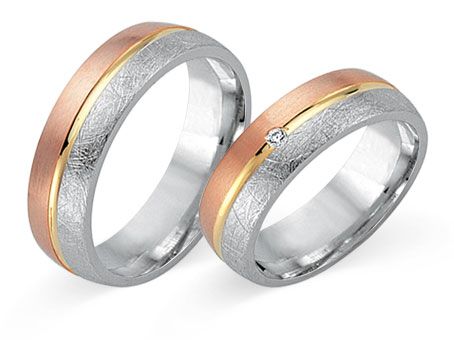 Trauringe 333 Tricolor