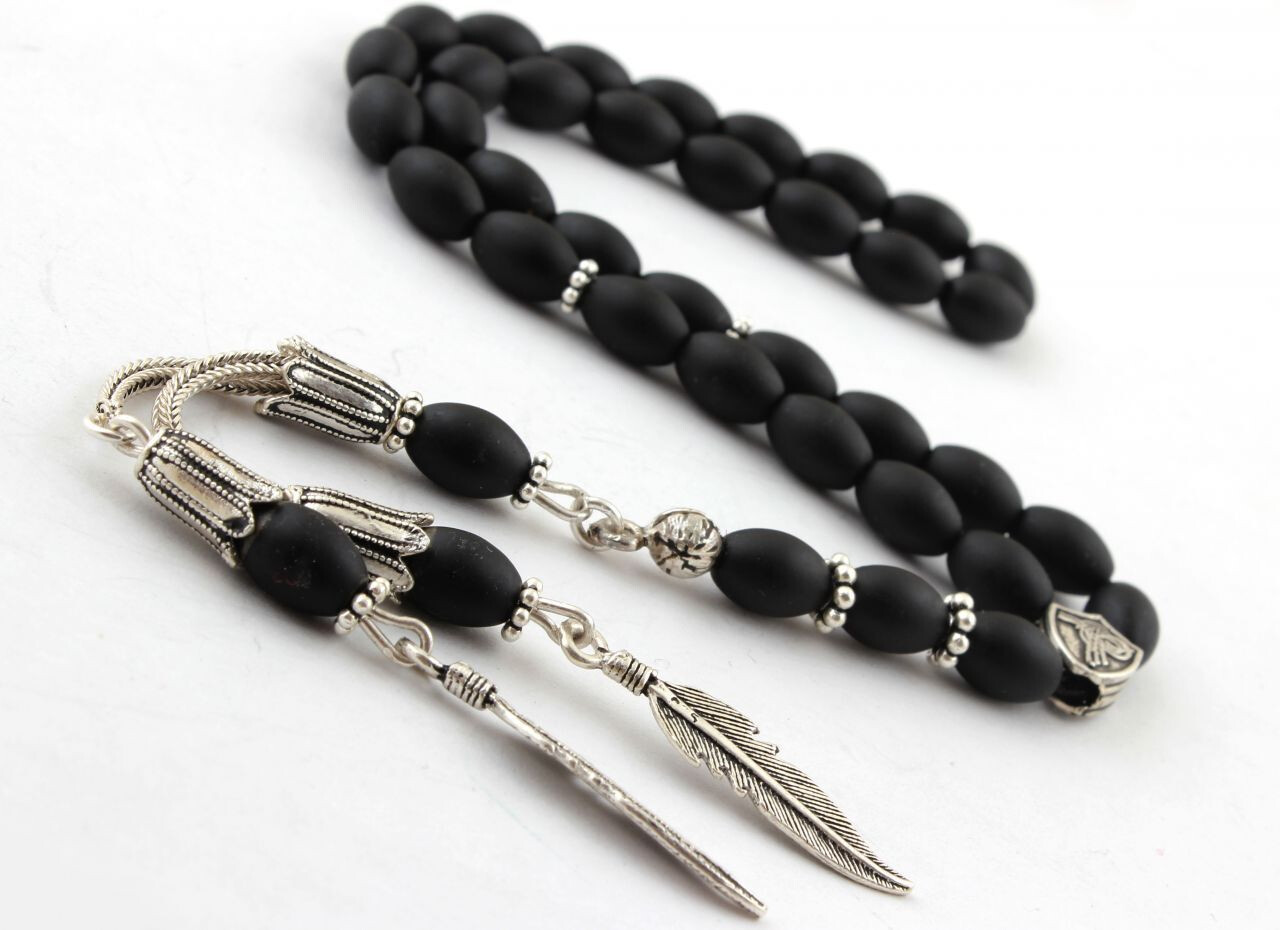 Arpa Kesim Mat Oniks Taşı Tesbih | Wadlyn (WAD-DT-287)