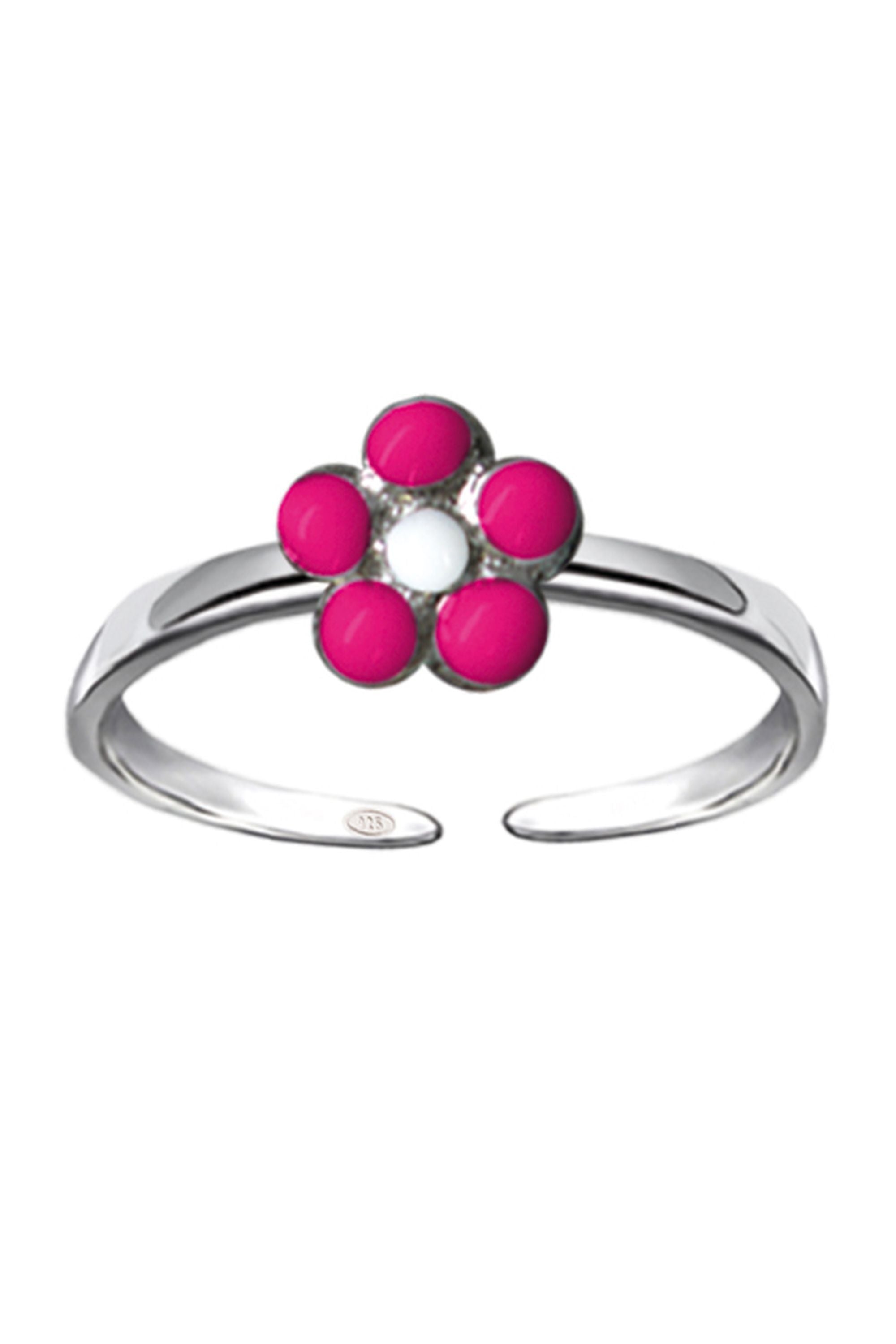 Scout Ring 925/-Sterling Silber rhodiniert Blüte weiß/pink - OneSize (160270003)