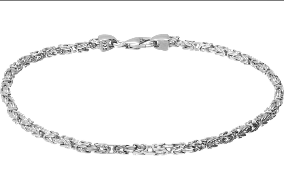 Königskette 5mm 925 Sterling Silber Königs Kette Herren massiv Halskette Armband