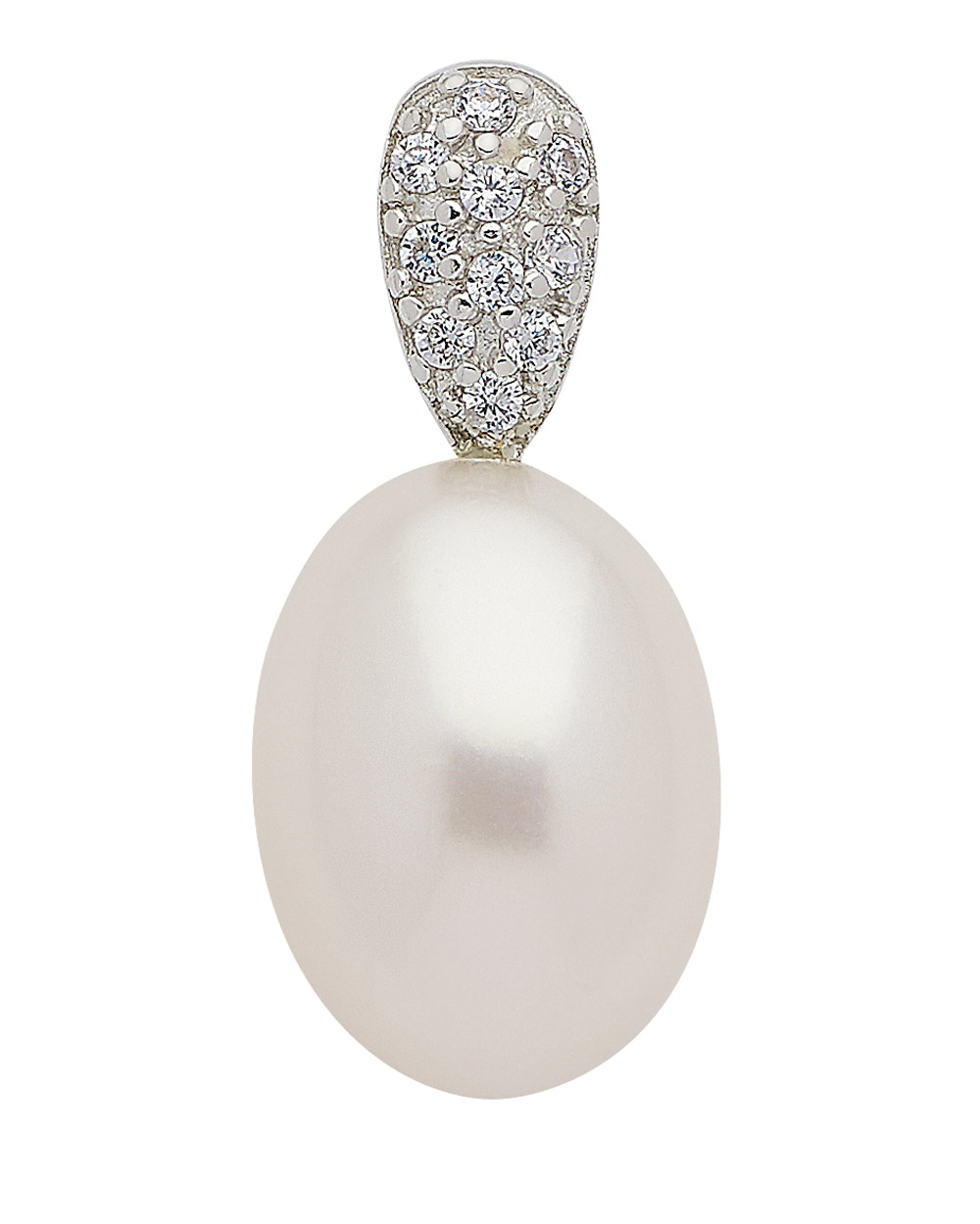 Anhänger mit Zirkonia/Süßwasserzuchtperle aus Silber (AN 159296)