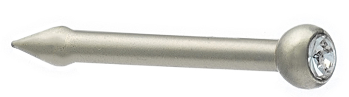 Studex Nasenstecker Titan mit weiss. Stein - verg. (204SY)