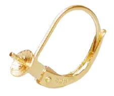 Brisuren Gold 585 /14kt, mit Perlschale 4mm - VE=2