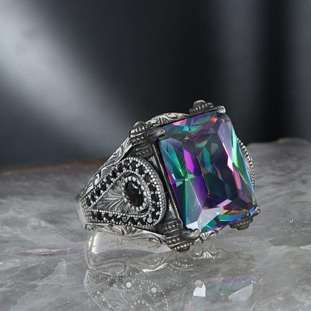 925 Silver Ring Mystischer​ Topaz​ ​ | Wadlyn (W-EGYT-1440-102)