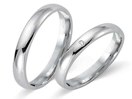 Trauringe 333 Weißgold