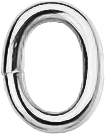 Binderinge oval 5,0x0,9 - silber VE=50 (438331)