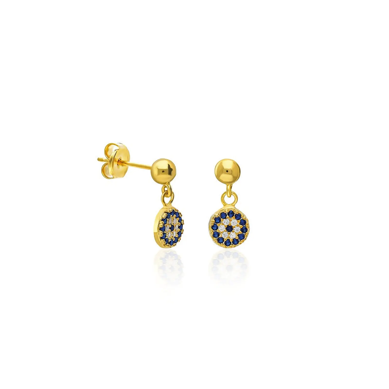 Dangling Evil Eye Earring - 925 SILVER