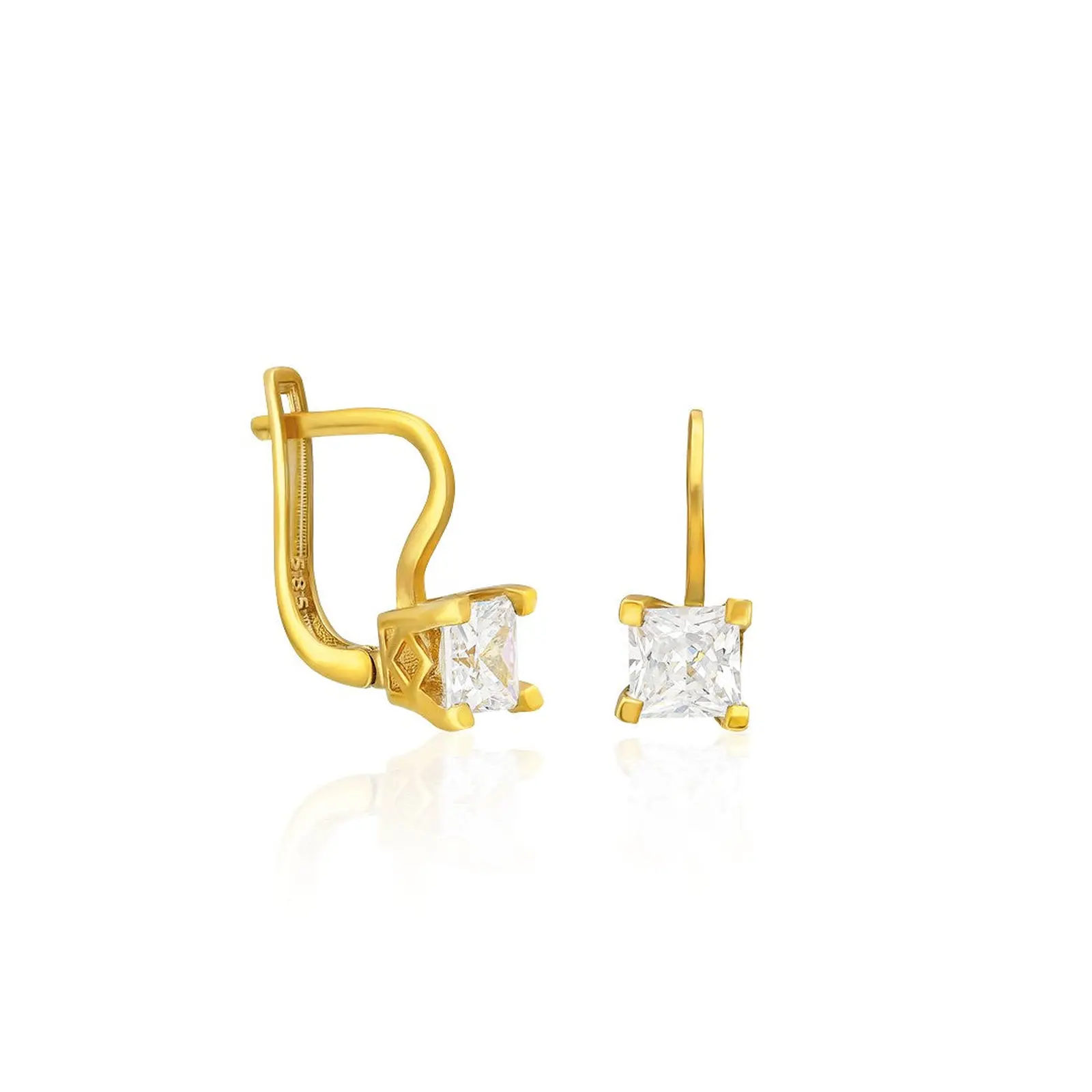 Sparkling Solitaire Earrings - 925 SILVER