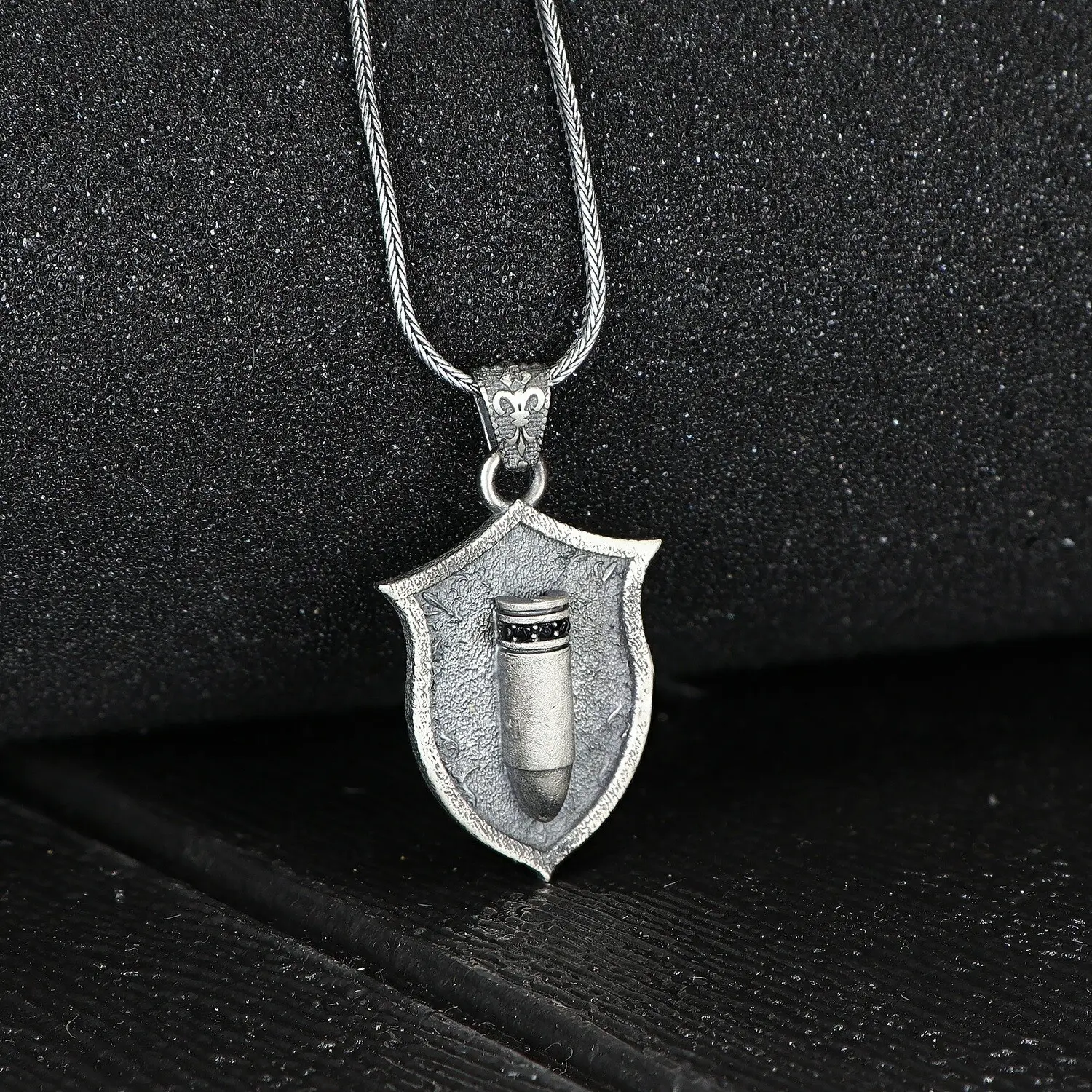 925K Sterling Silver Bullet Necklace