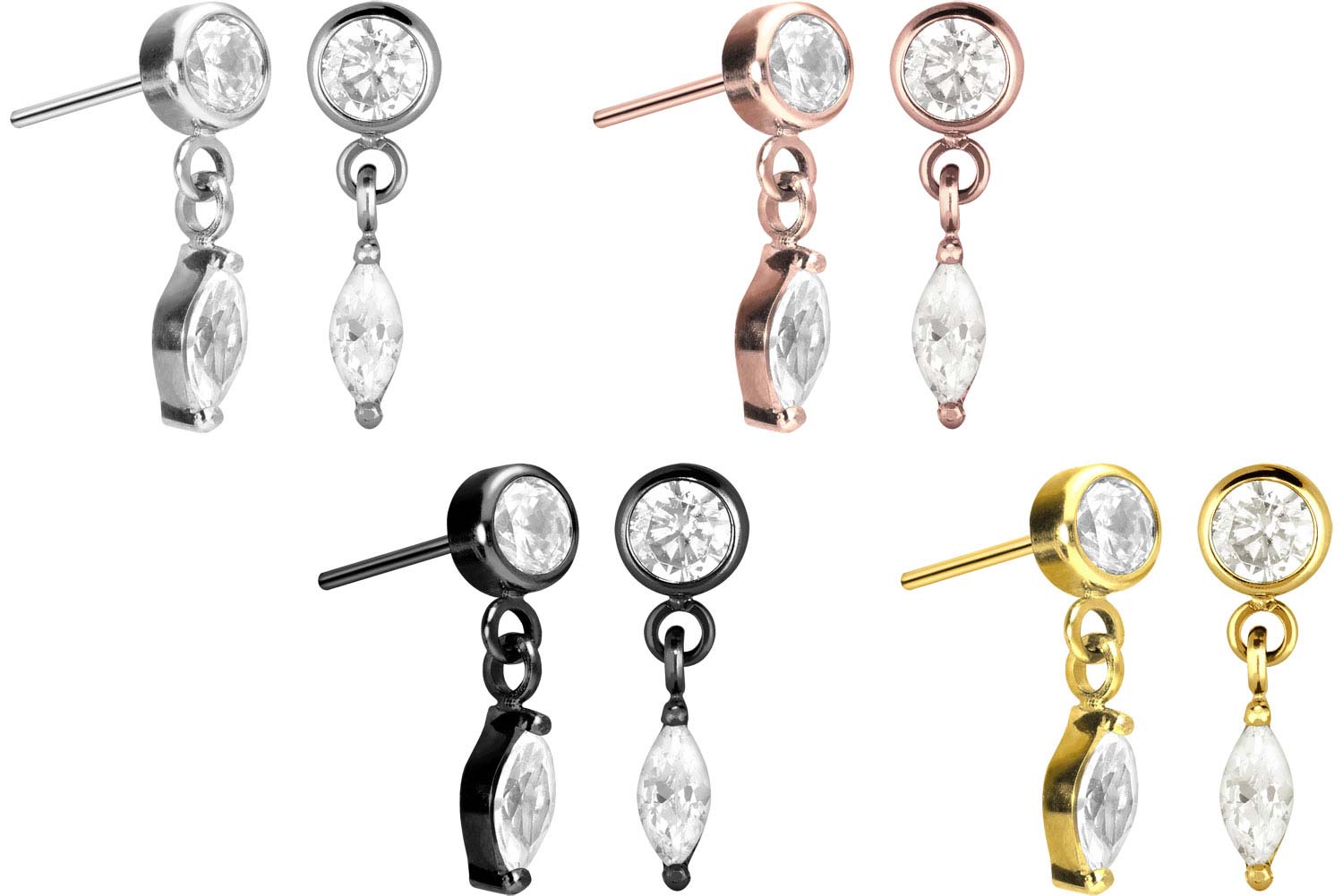 Titan Aufsatz mit Push Pin KRISTALL + KRISTALLTROPFEN (PFT730_[218567])