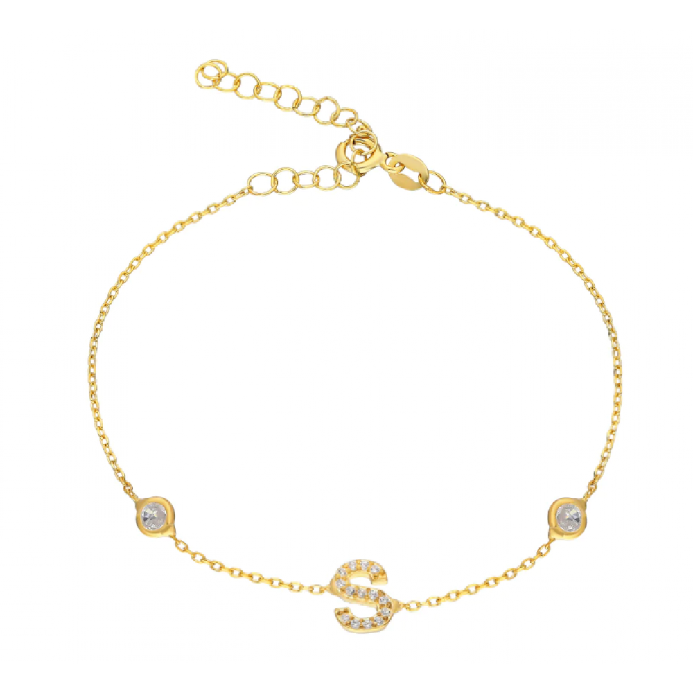 ZIRKONIA BUCHSTABEN ARMBAND