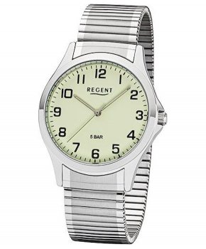 REGENT 1242425 Herrenuhr 39 mm Leuchtzifferblatt Zugband 5 BAR
