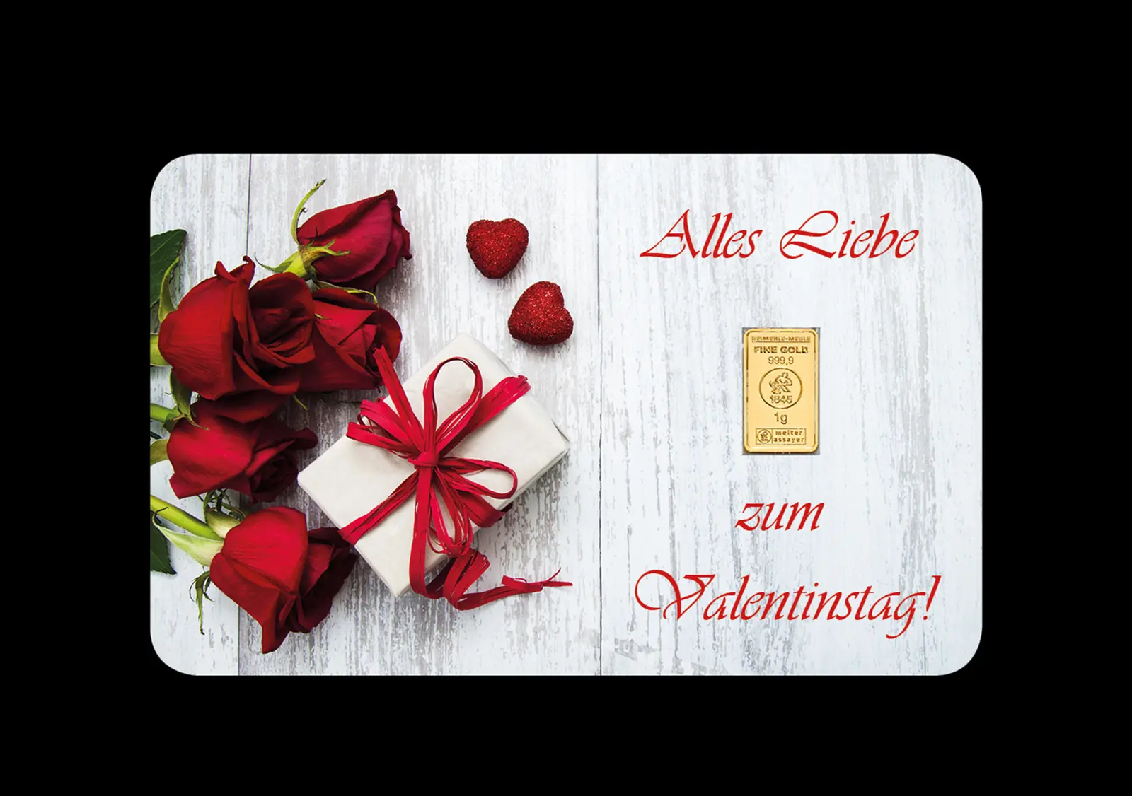 FineCard "Valentinstag" 1 x 1,0 g.
