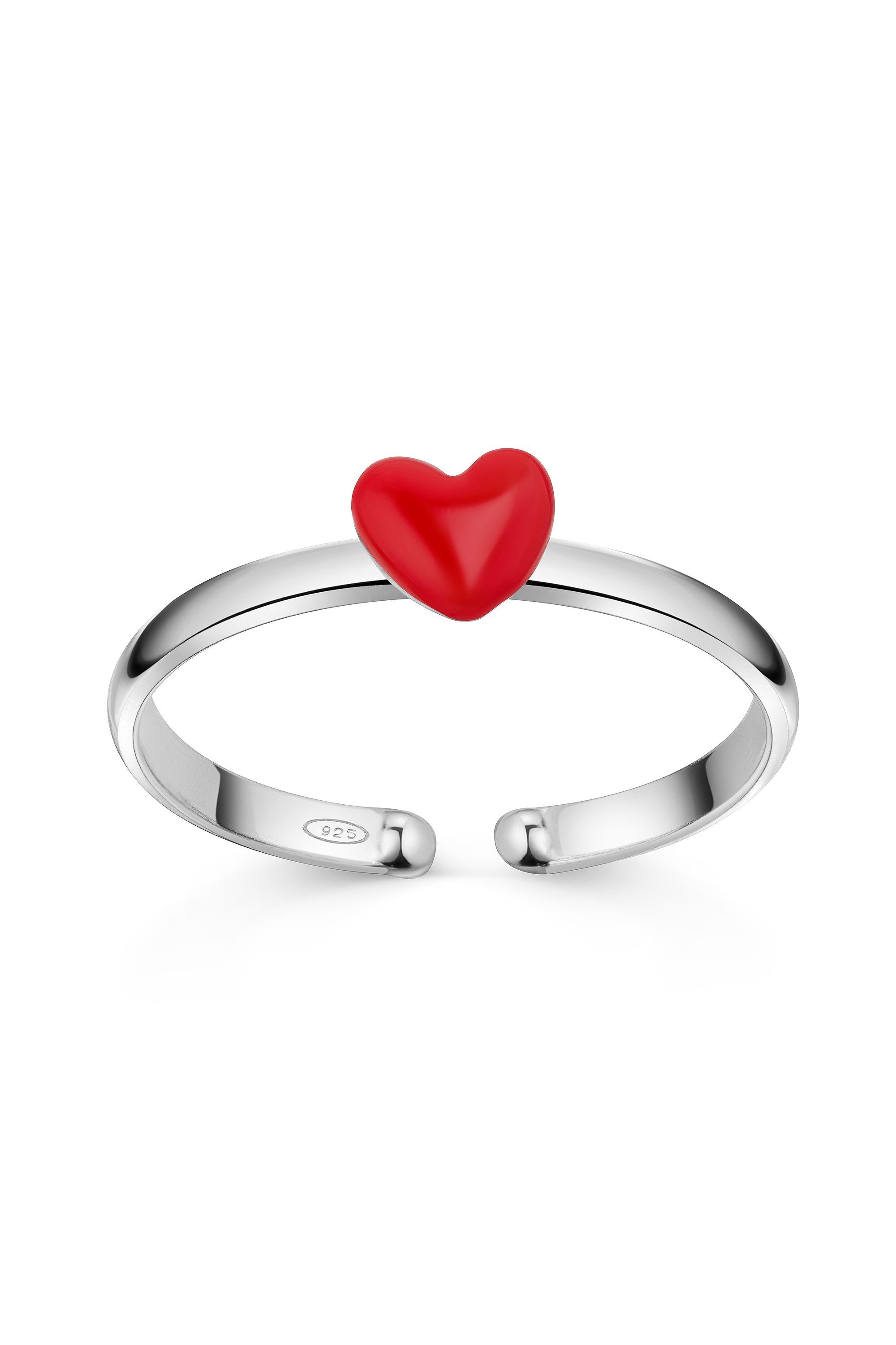 Scout Ring 925/- Sterling Silber rhodiniert Herz rot (160270002)