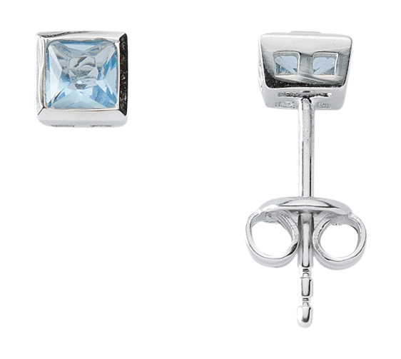 Silber Ohrstecker mit Zirkonia