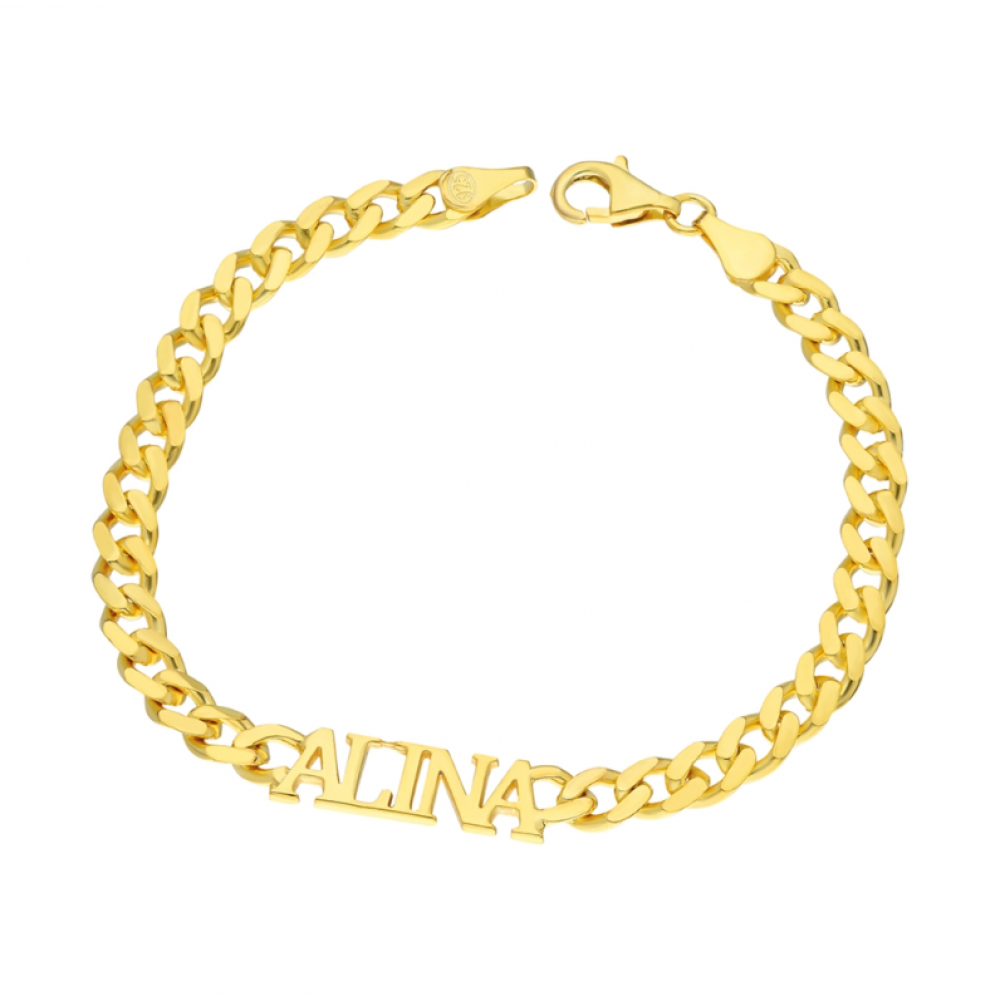 Cubanlink Namensarmkette Damen