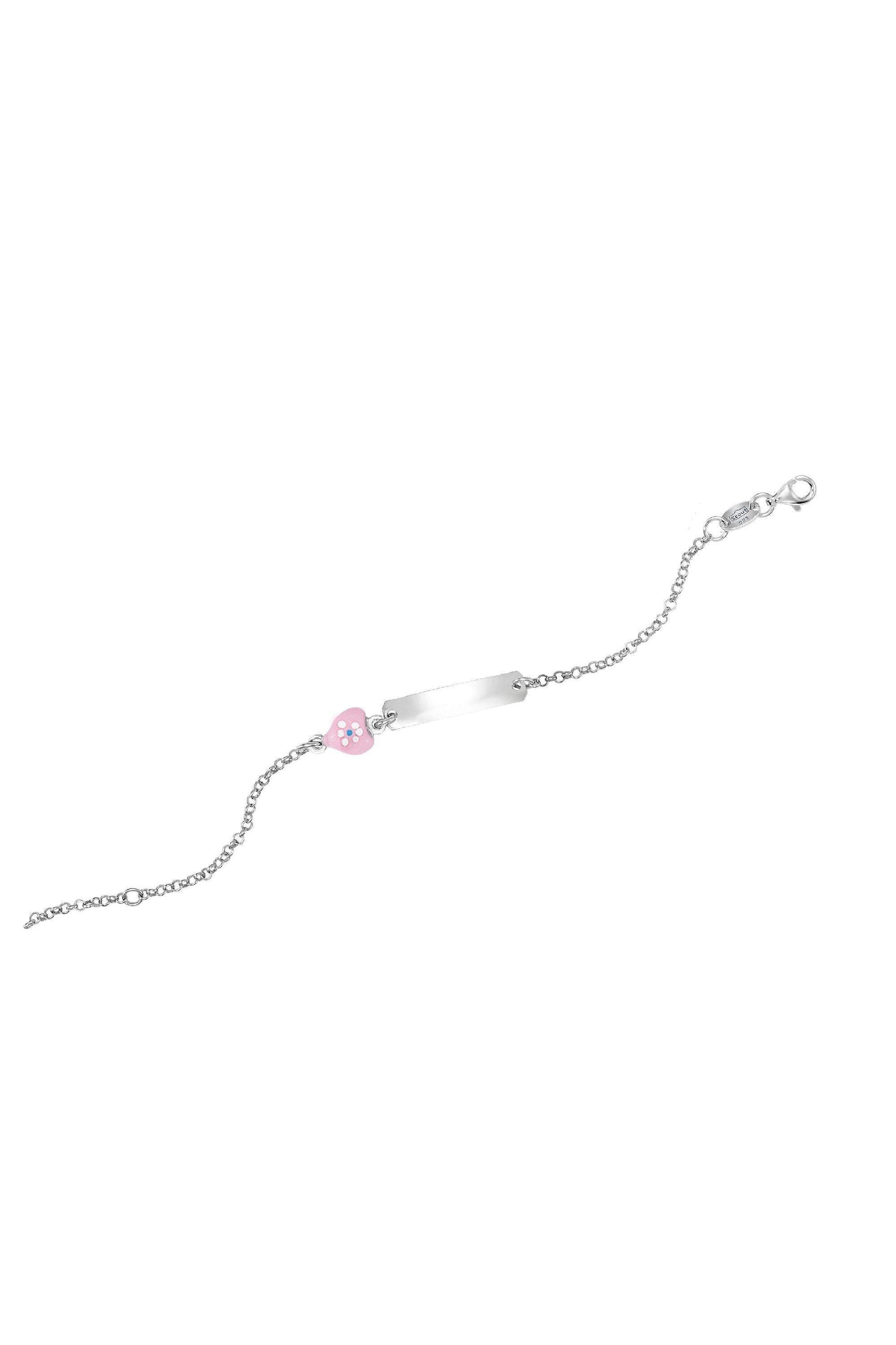 Scout Armband 925/- Sterling Silber rhodiniert Herz rosa - OneSize (160260011)