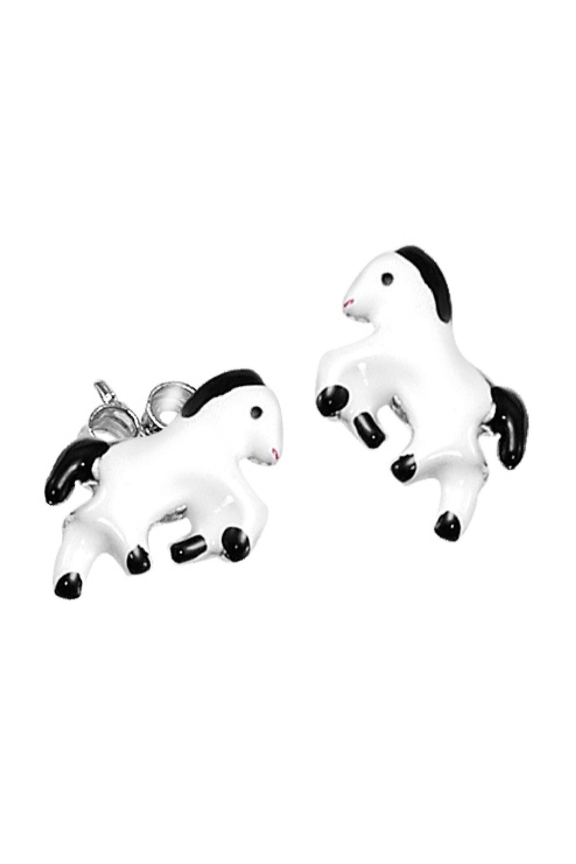 Scout Ohrstecker 925/- Sterling Silber rhodiniert Pferde emailliert - OneSize (160220020)