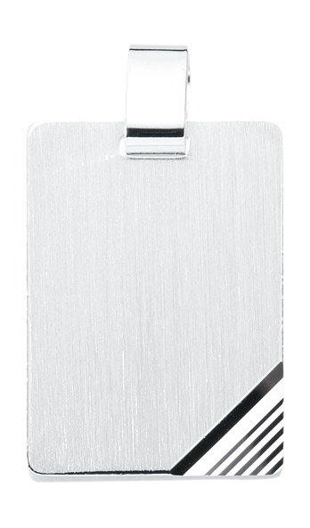 150582 Eckige Gravurplatte aus Silber