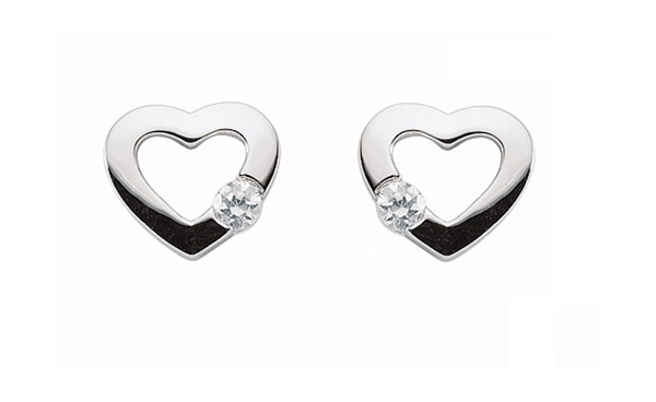 Silber Motive Ohrstecker Herz (OS144391)