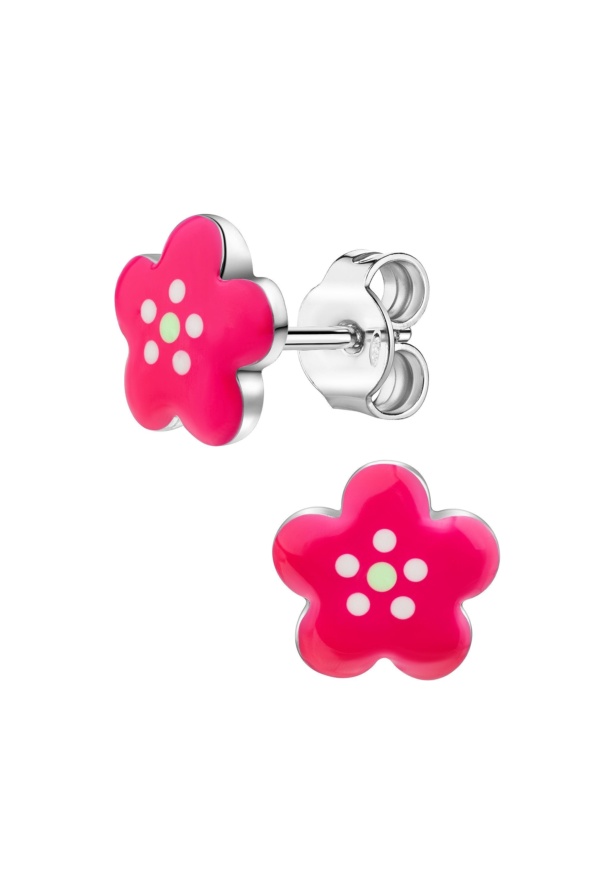 Scout Ohrstecker 925/- Sterling Silber rhodiniert Blume pink (160220014)