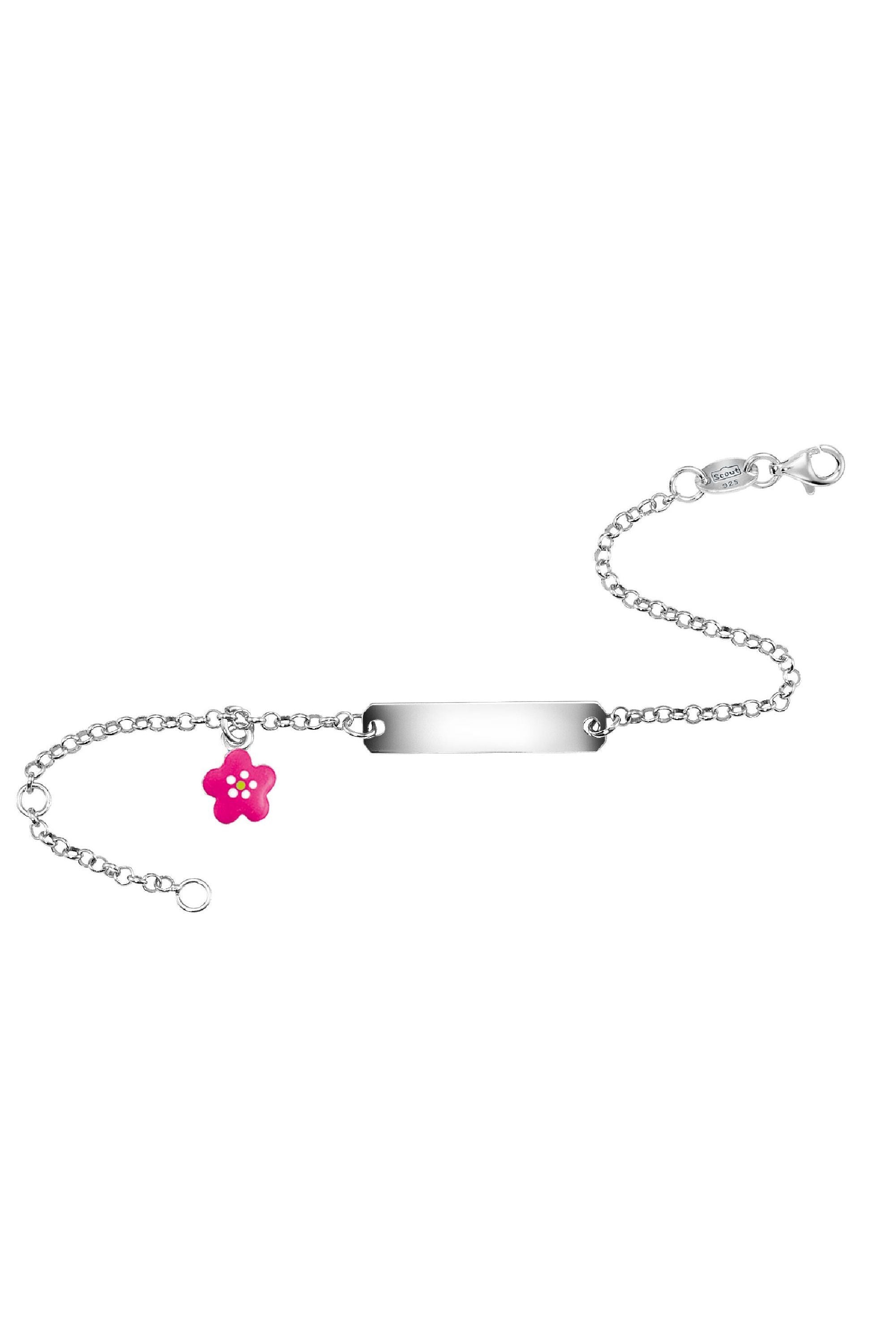 Scout Armband 925/- Sterling Silber rhodiniert Blume pink - OneSize (160260019)