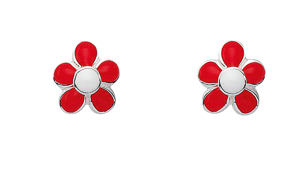 Blüte Ohrstecker aus Silber (OS150233)