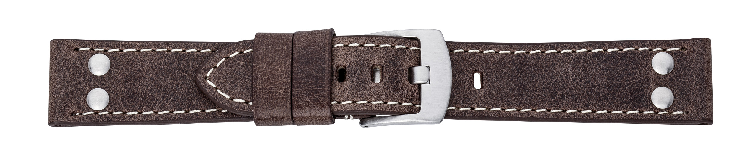 Lederband Vintage-Look Nieten Tassilo dunkelbraun (0756)