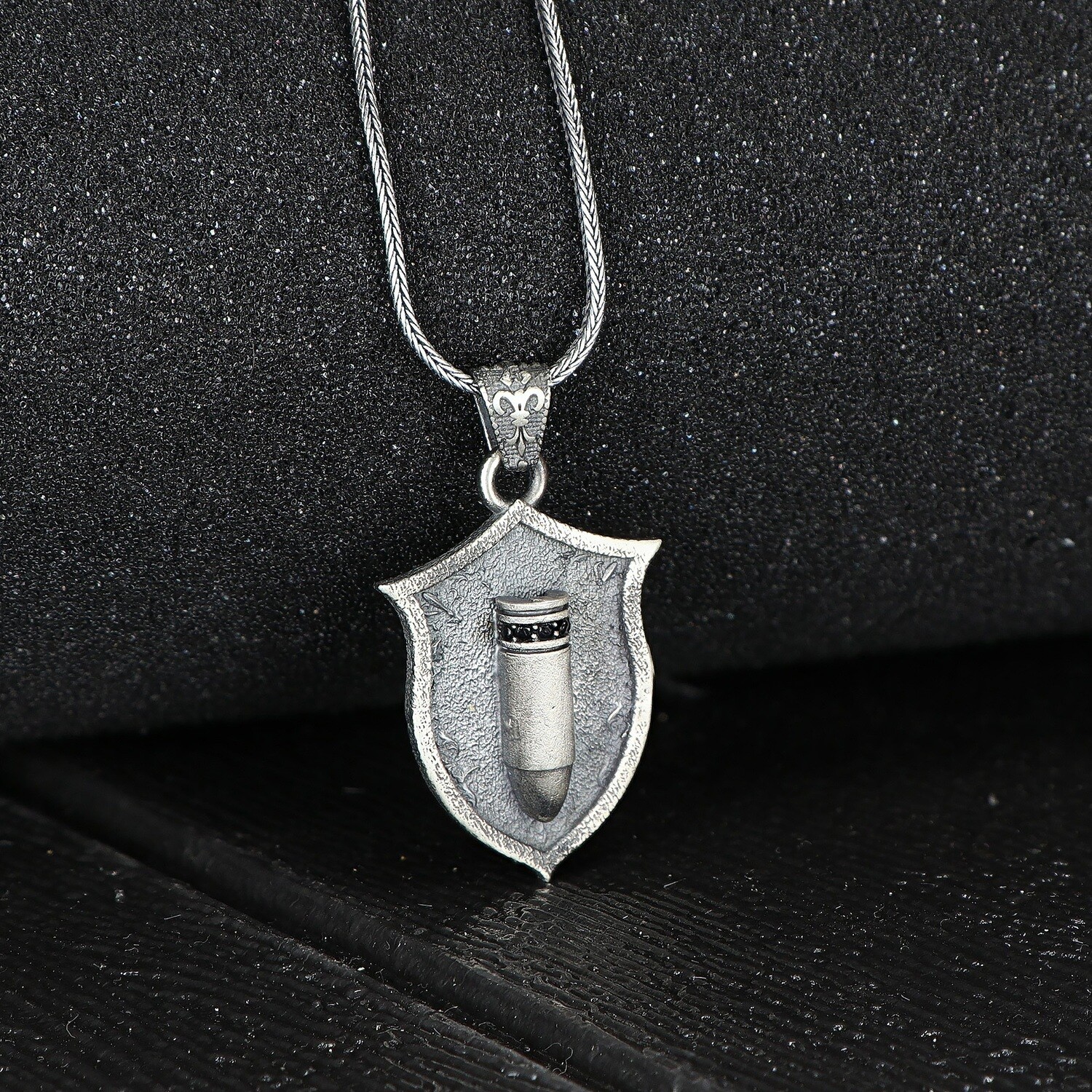 925K Sterling Silver Bullet Necklace