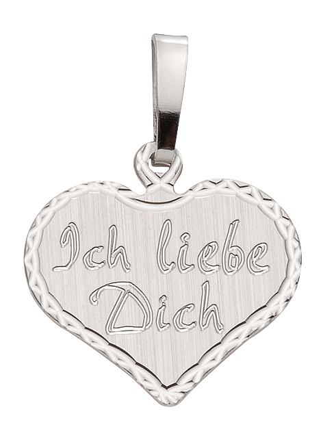 Herz mit Schrift Gravurplatte aus Silber