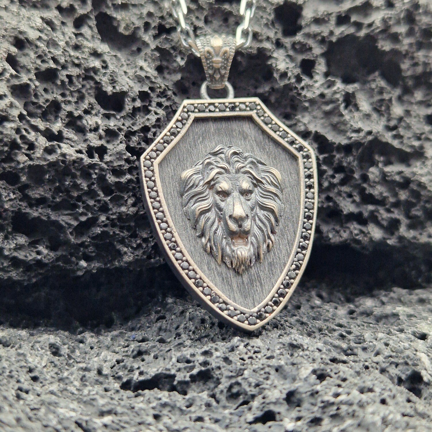 925K Sterling Silver Lion Necklace