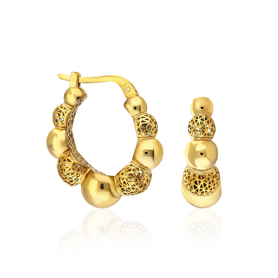 Italian Design Stoneless Earrings - 925 SILVER