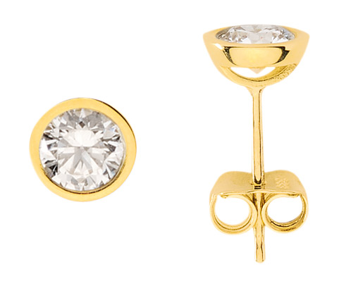 Gold Ohrstecker mit Zirkonia (OS129422)