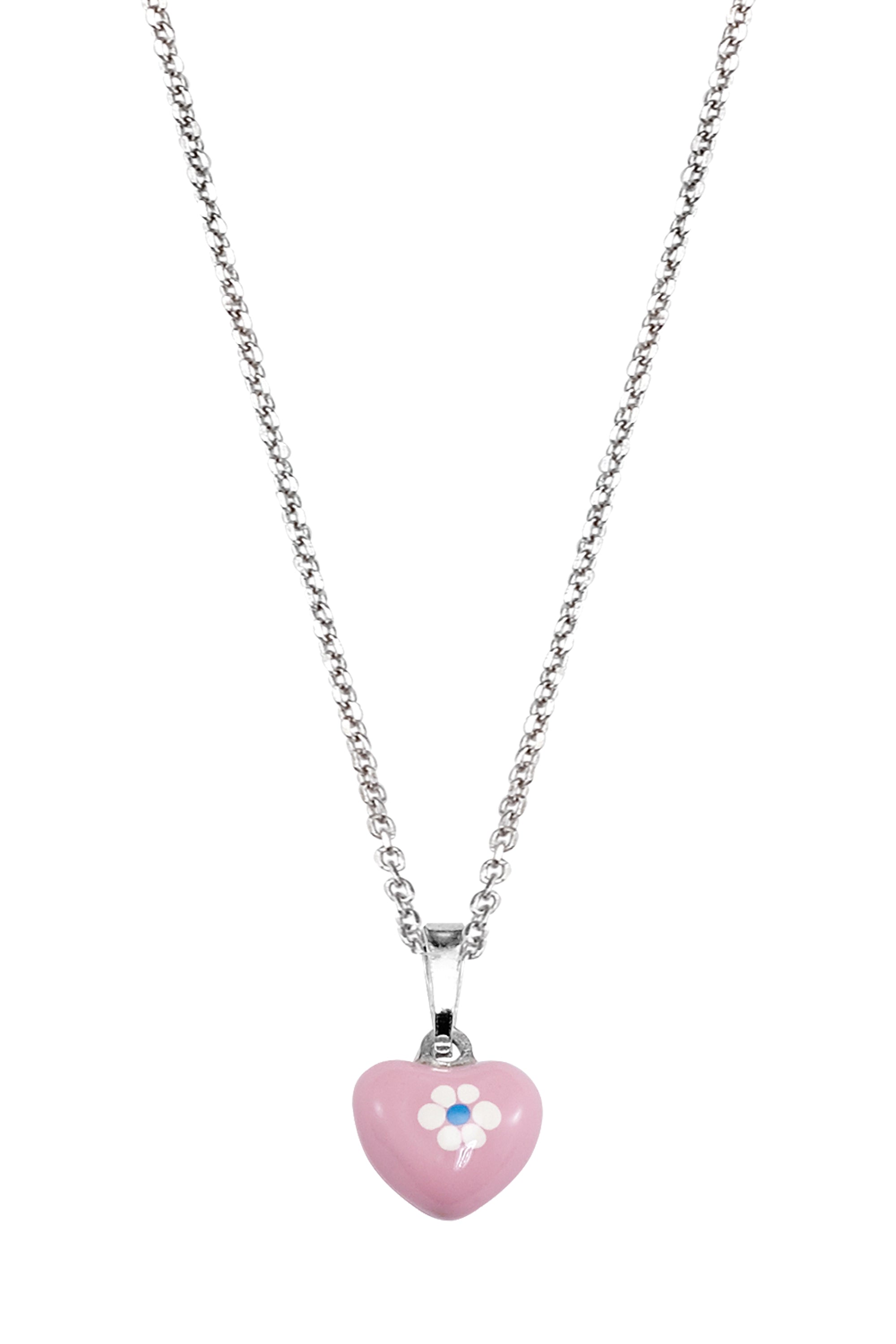 Scout Anhänger mit Kette 925/- Sterling Silber rhodiniert Herz rosa - OneSize (500245636)
