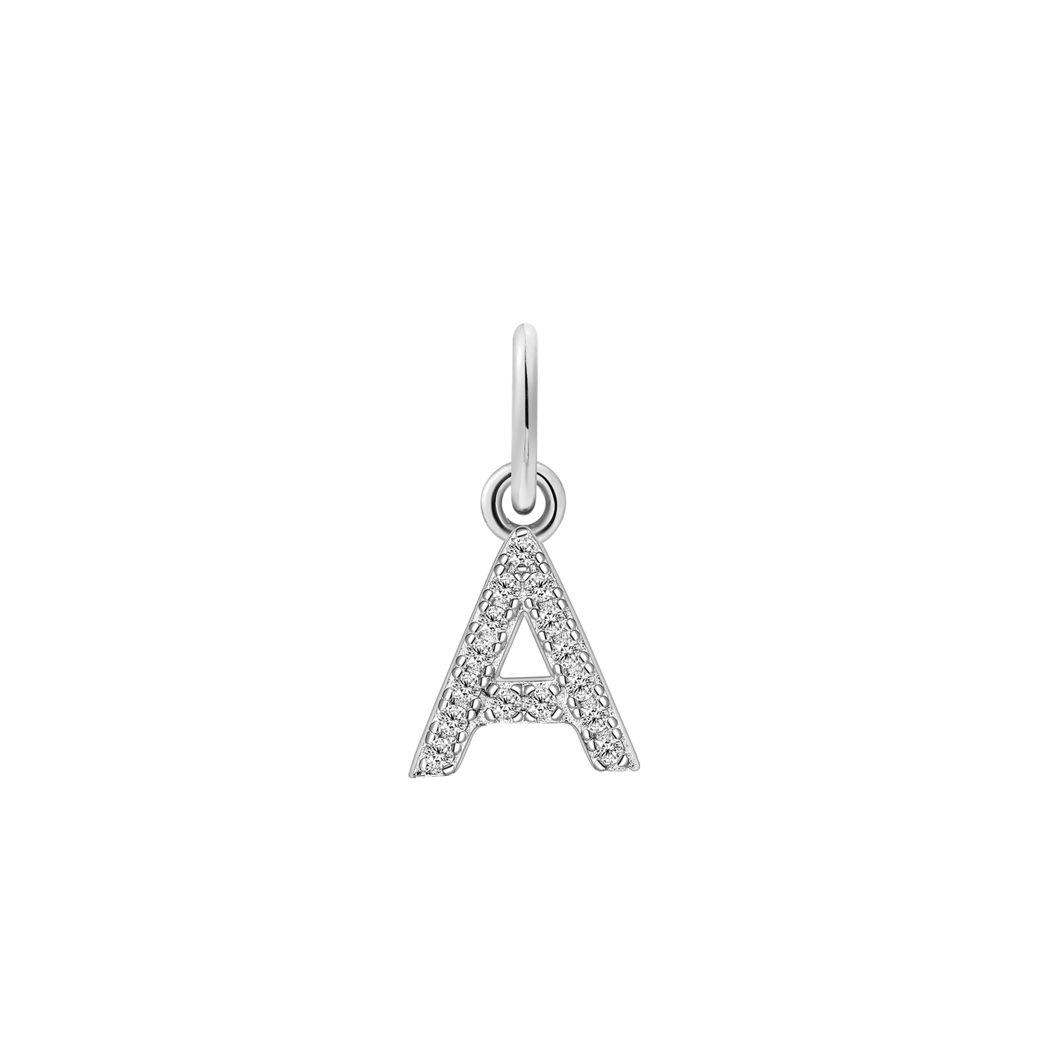 A LETTER Charm 925/- Sterlingsilber, 18k Vergoldung - silberfarben (XS10450W/A · goldfarben, silberfarben)