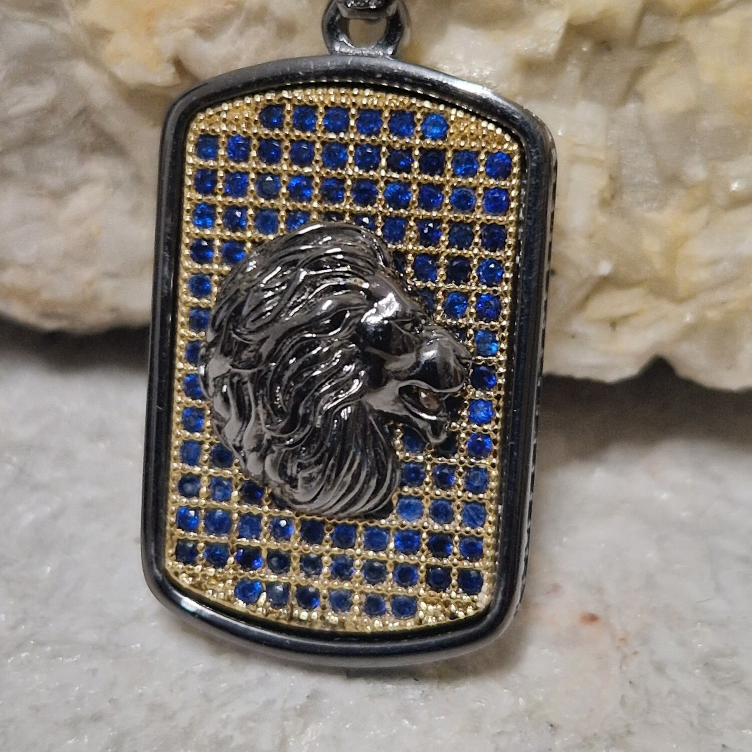 925K Sterling Silver Lion Necklace