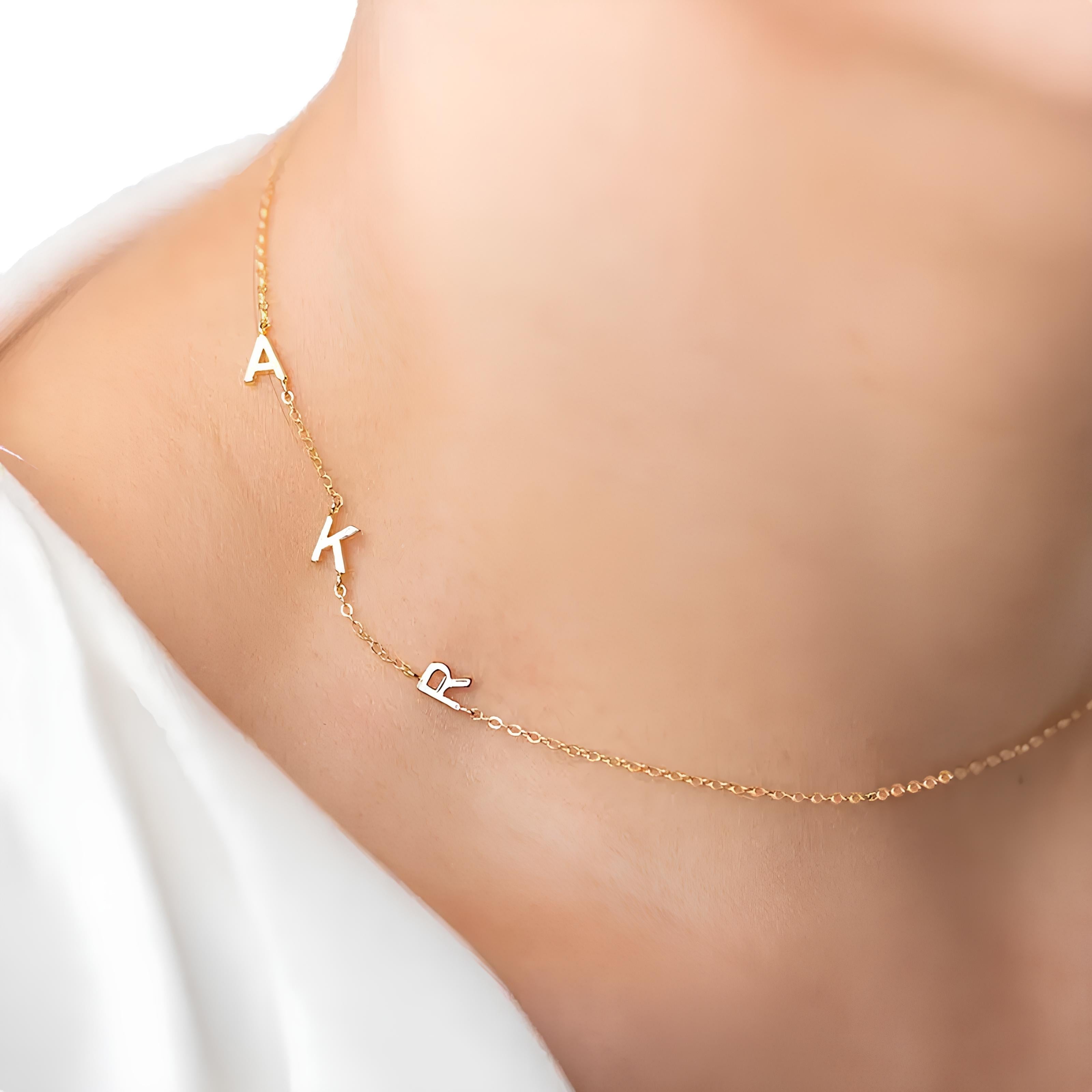 Minimal Letter Sequence Necklace - 925 Silver