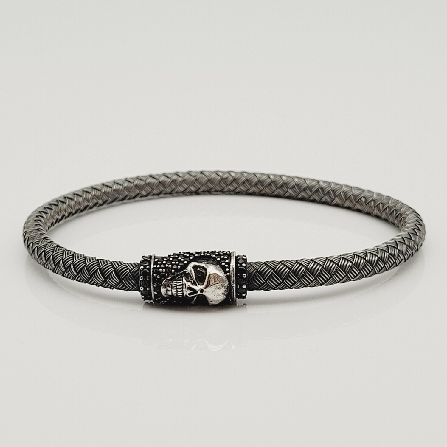 Braided Bracelet 925 Silver Black | Wadlyn (WAD/A0037)