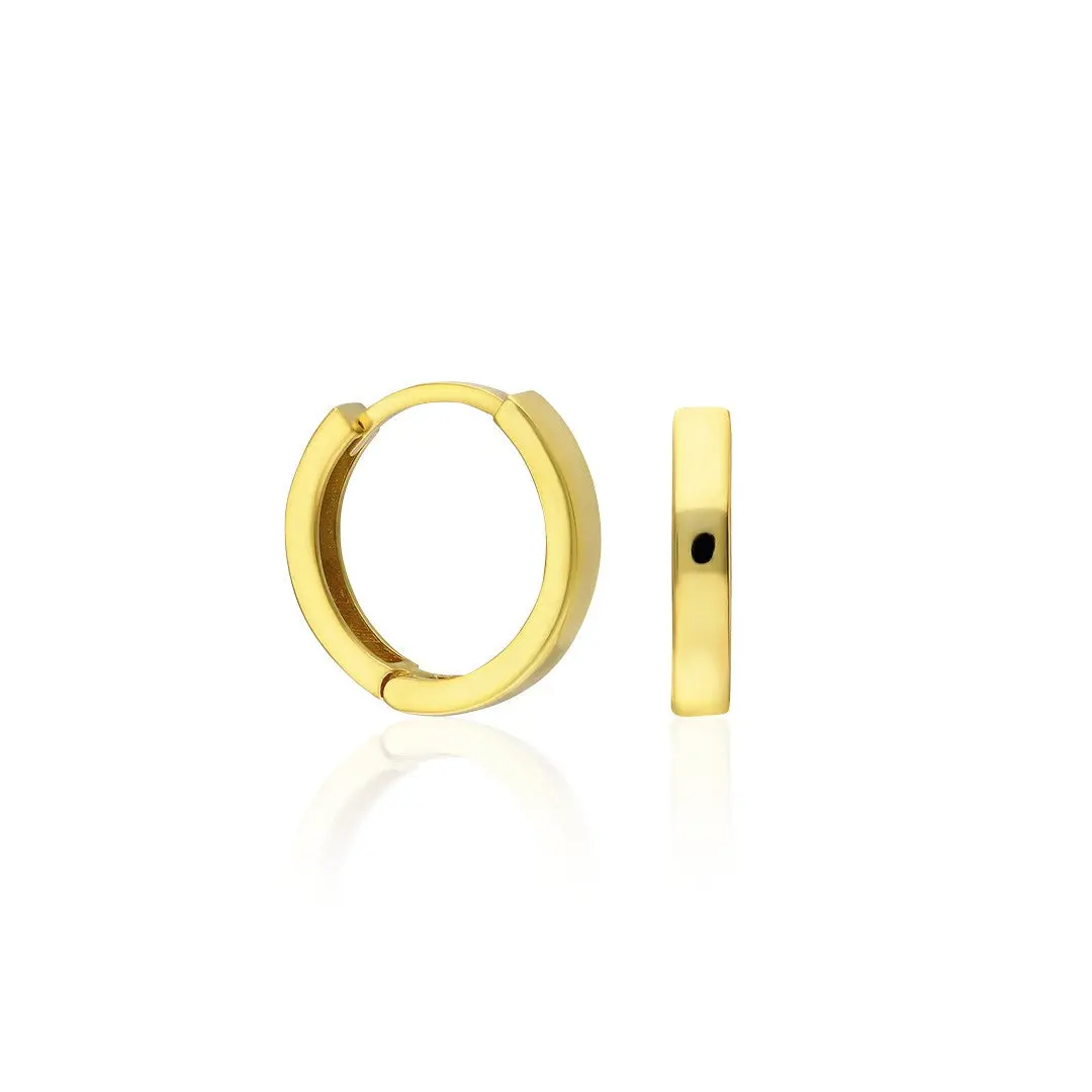 Stoneless Daily Hoop Earrings - 925 SILVER