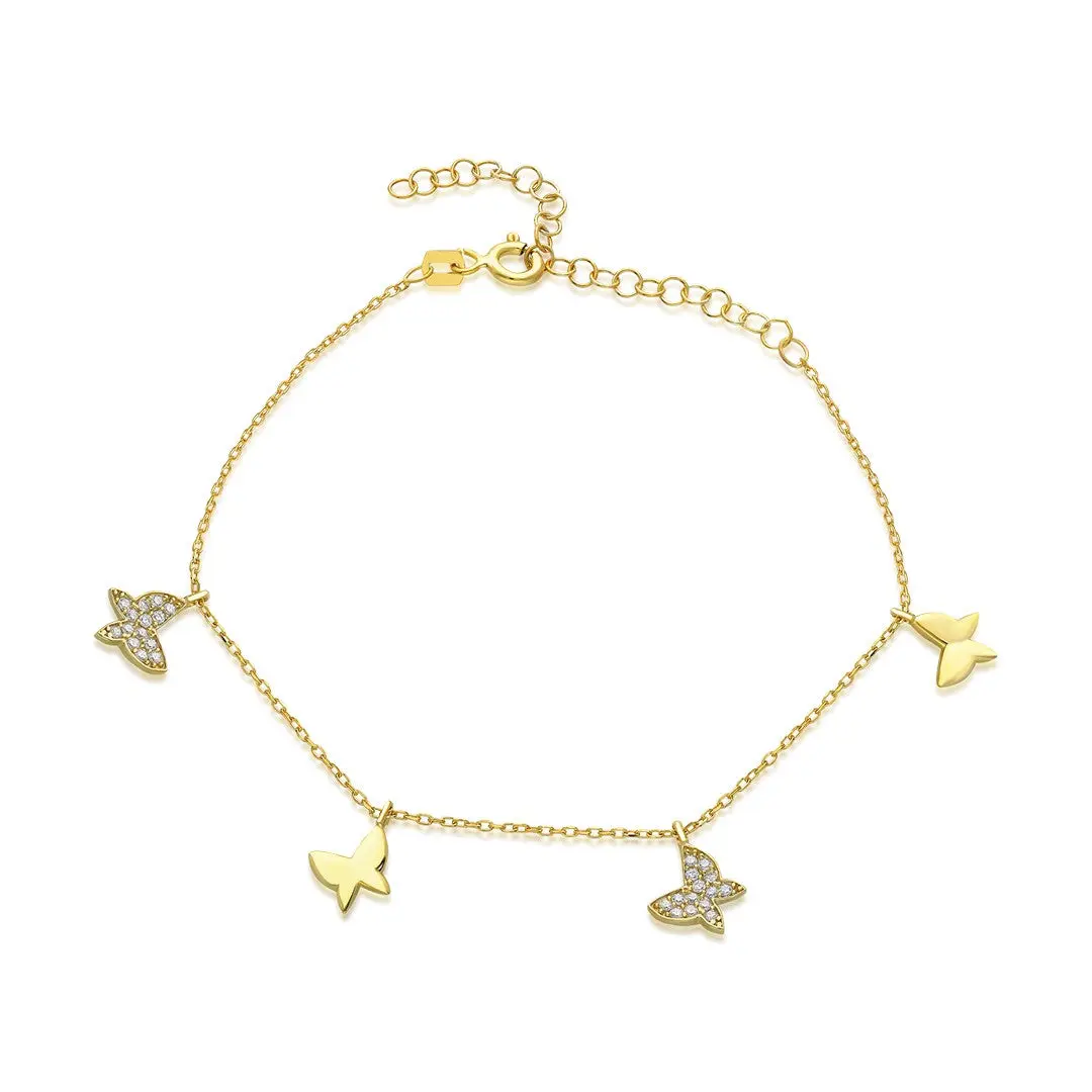 Butterfly Figured Bracelet - 925 SILVER