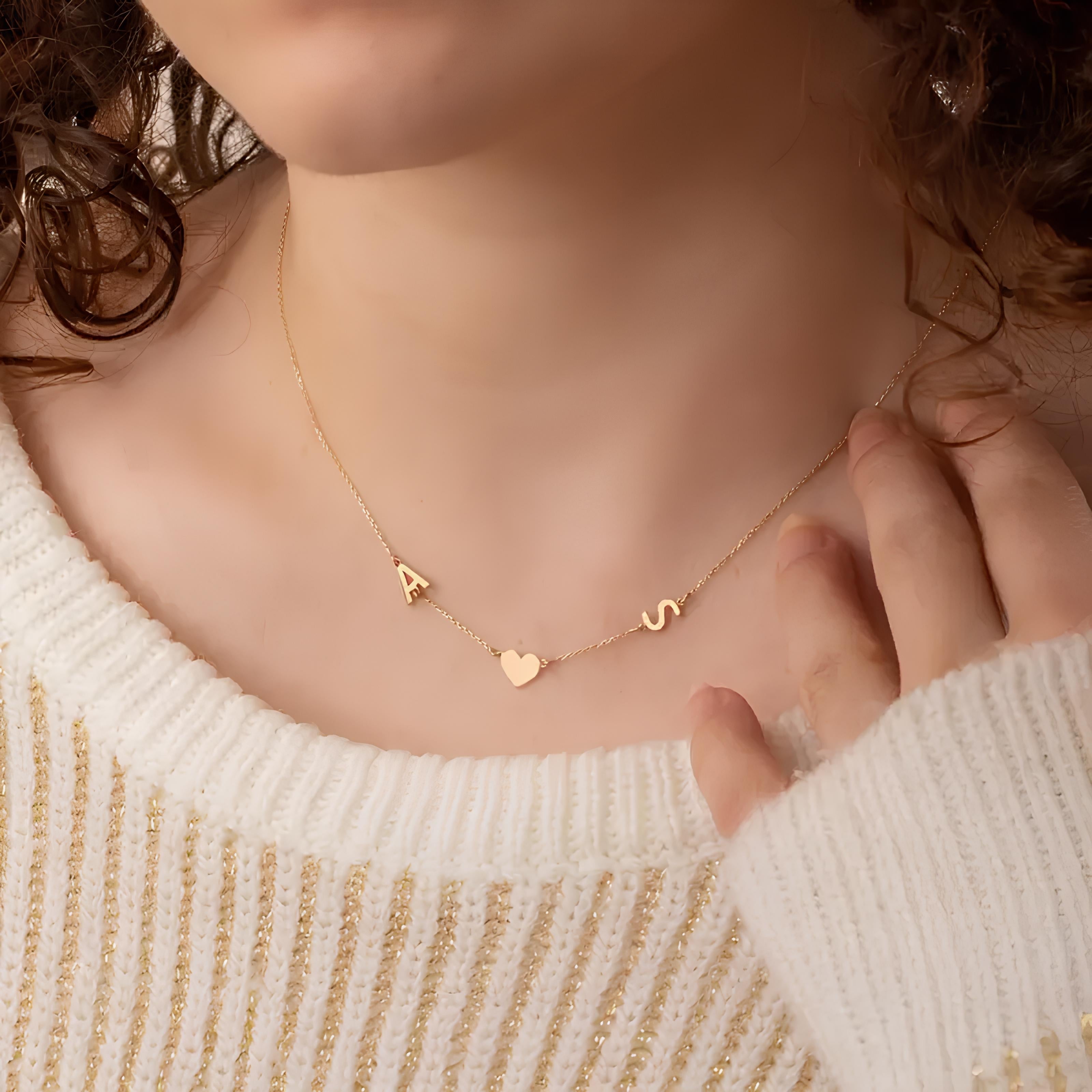 Love Linked Letter Necklace - 925 SILVER