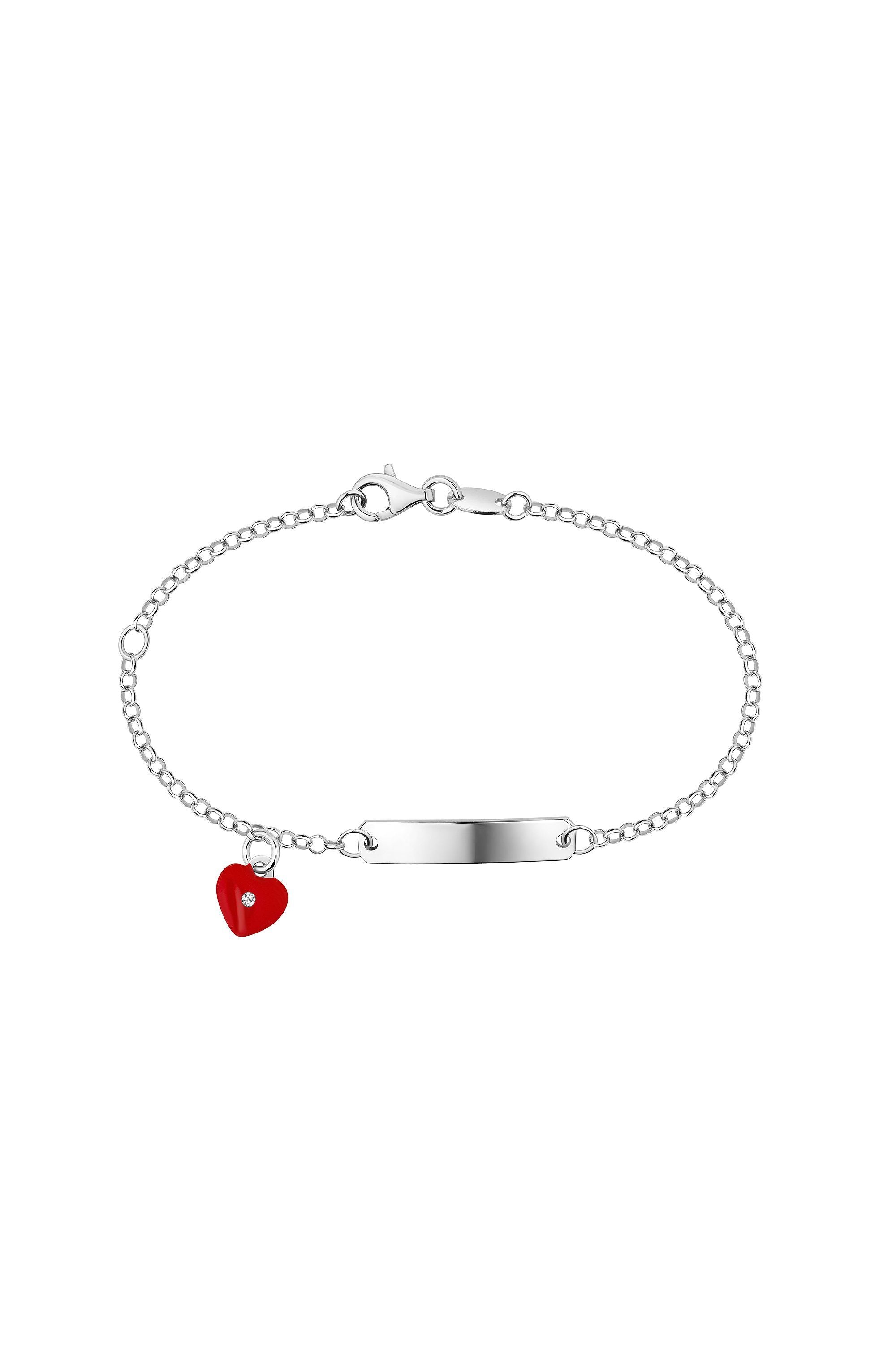 Scout Armband 925/- Sterling Silber rhodiniert Herz rot Kristall (160260013)
