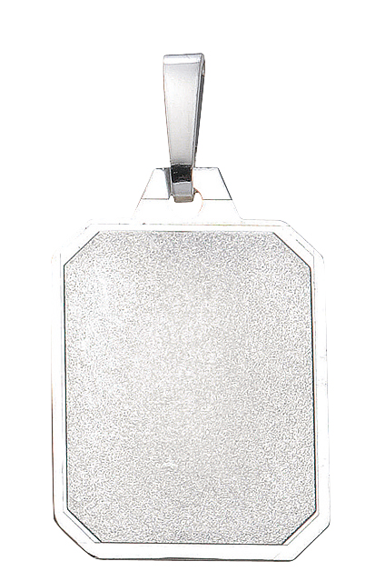 Eckige Gravurplatte aus Silber