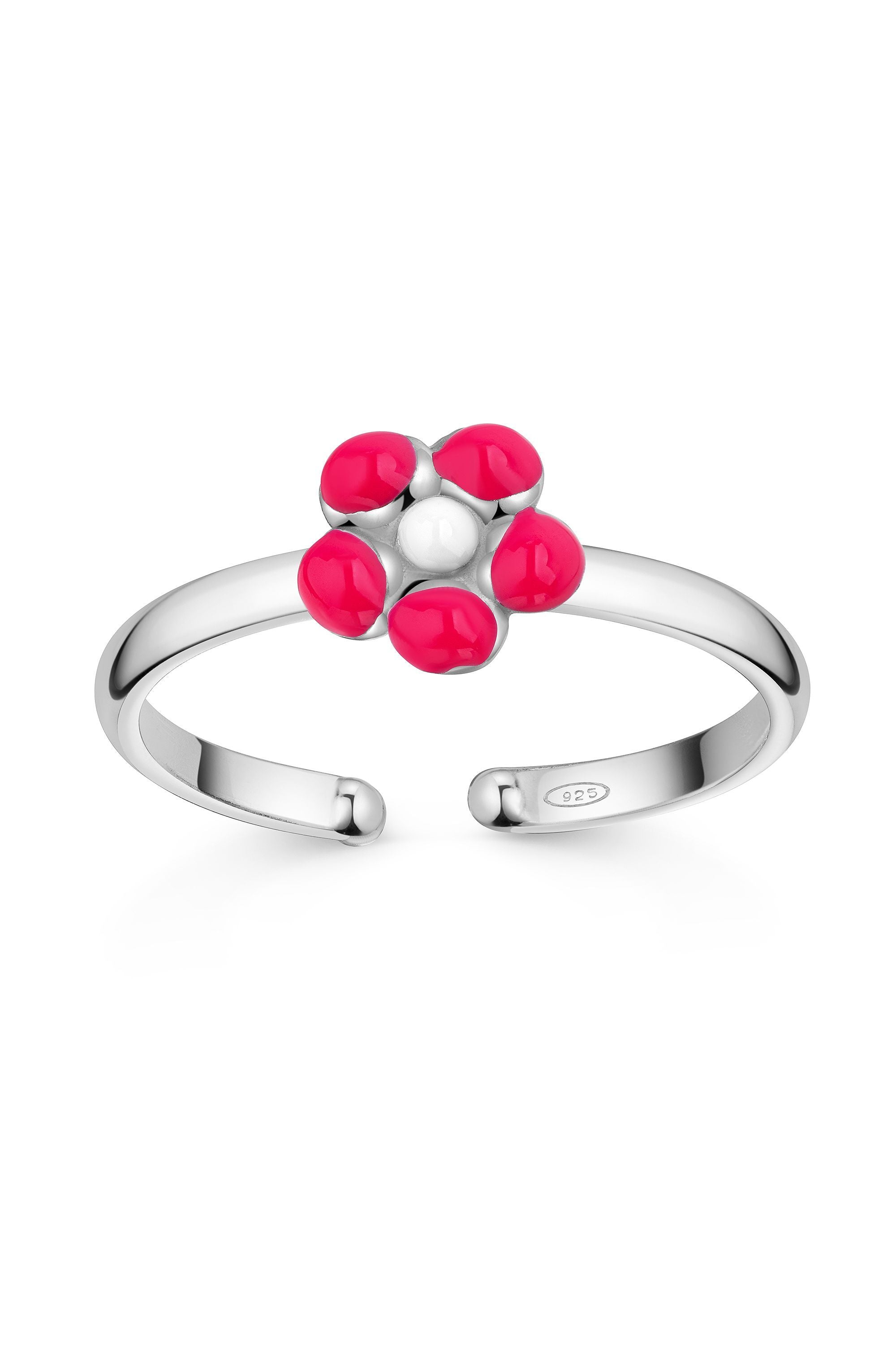 Scout Ring 925/-Sterling Silber rhodiniert Blüte weiß/pink (160270003)