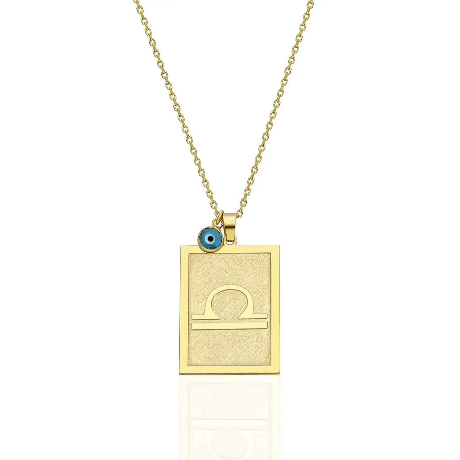 Evil Eye Libra Zodiac Necklace - 925 Silver
